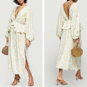 Topshop Pink and Green Floral Dress Size 10 maternity